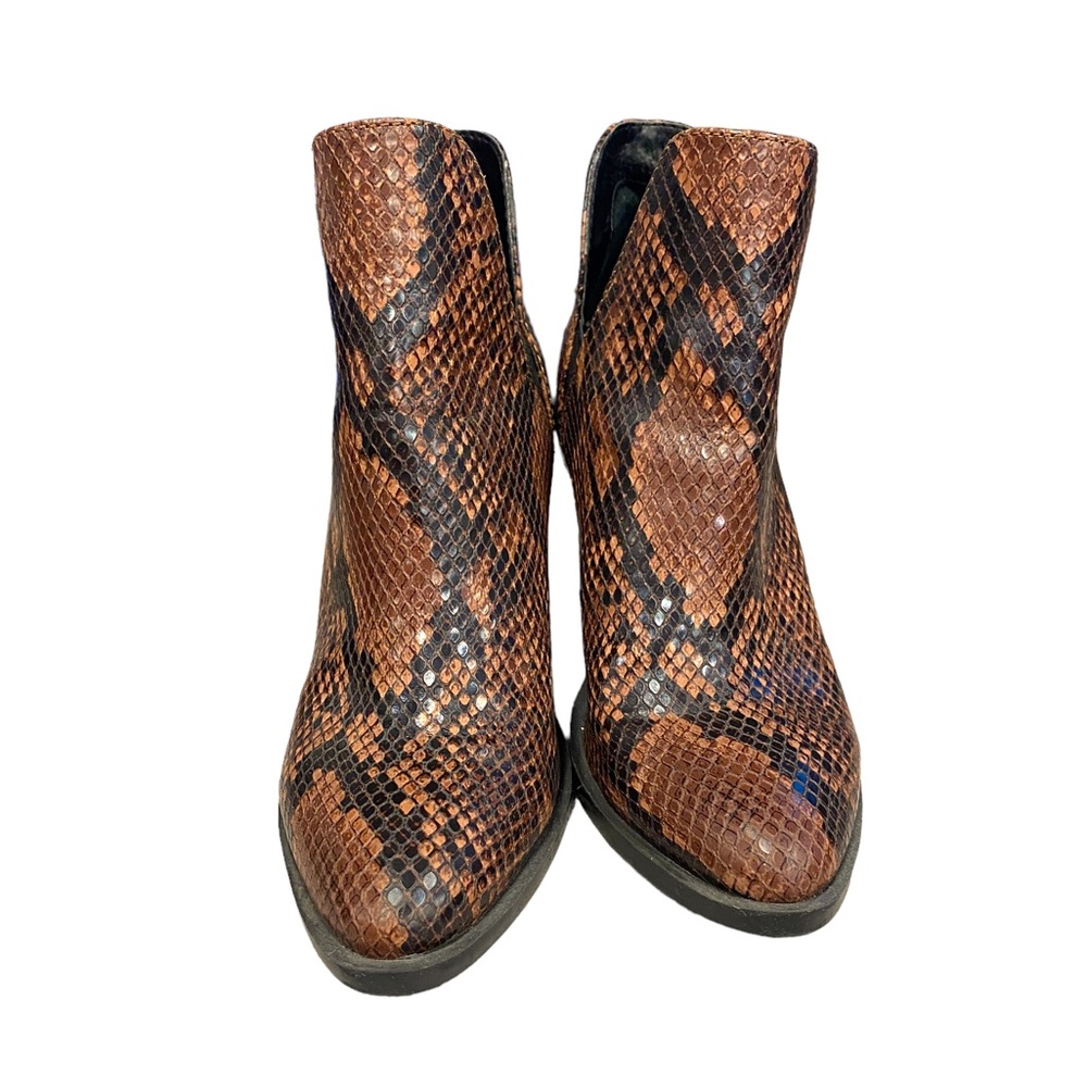 Steve Madden Alyse Snakeskin Chunky Booties 6 - Picture 5 of 8